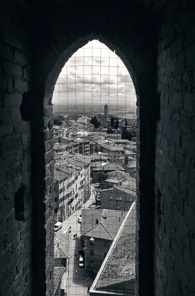 Vue Panoramique Depuis Clocher Hôtel Ville Dans Vieille Ville Médiévale — Photo