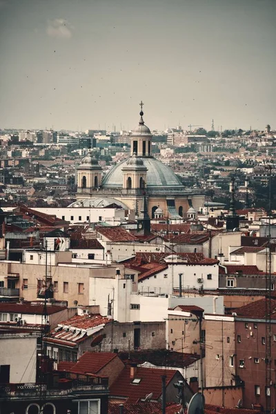 Madrid Uitzicht Skyline Van Stad Koninklijke Basiliek Van San Francisco — Stockfoto