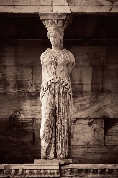 Verch Caryatids Erechtheion Temple Acropolis Athens Greece — Stock fotografie