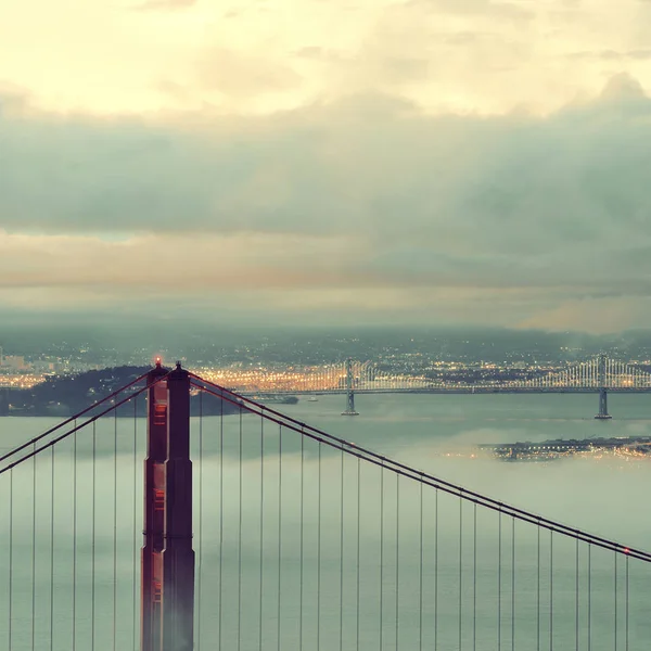 Most Golden Gate Mlha San Franciscu — Stock fotografie