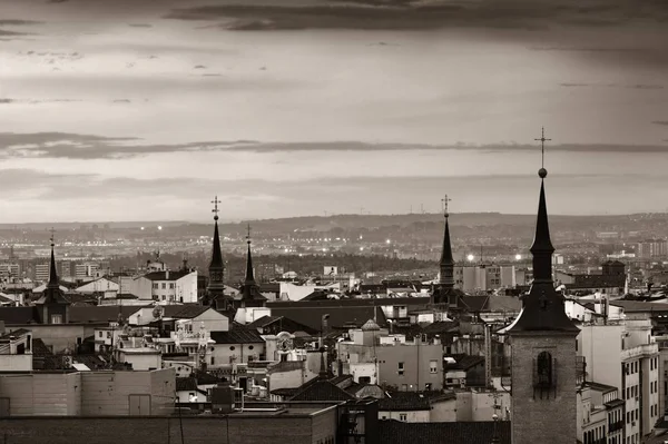 Madrid Střešní Pohled Panorama Města Španělsku — Stock fotografie