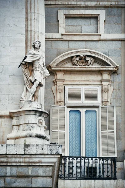 Palais Royal Bâtiment Historique Vue Rapprochée Madrid Espagne — Photo
