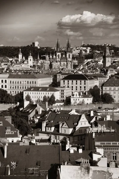 Prag Skyline Takutsikt Med Historiska Byggnader Tjeckien — Stockfoto