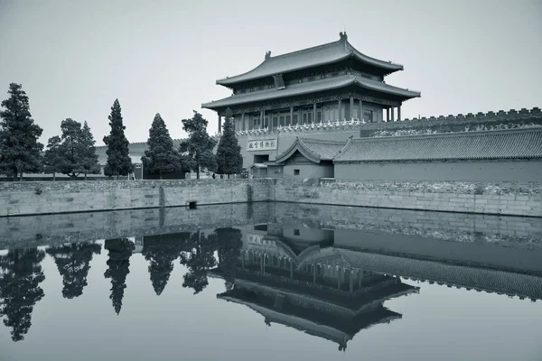 Ancient Historical Buildings Black White Imperial Palace Beijing China — Stock Photo, Image