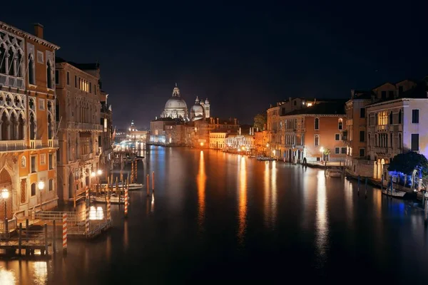 Venice Grand Canal Noci Itálie — Stock fotografie