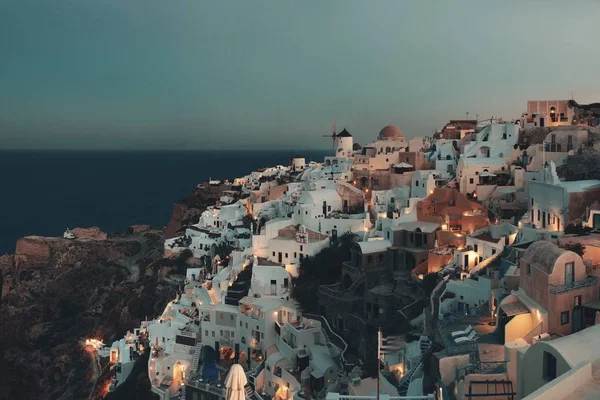 Skyline Santorini Con Edifici Grecia — Foto Stock