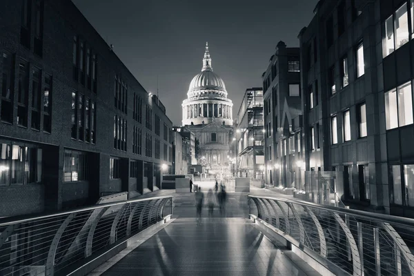 Pauls Cathedral London Natten — Stockfoto