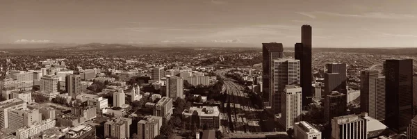Vista Azotea Seattle Con Arquitectura Urbana Ciudad —  Fotos de Stock