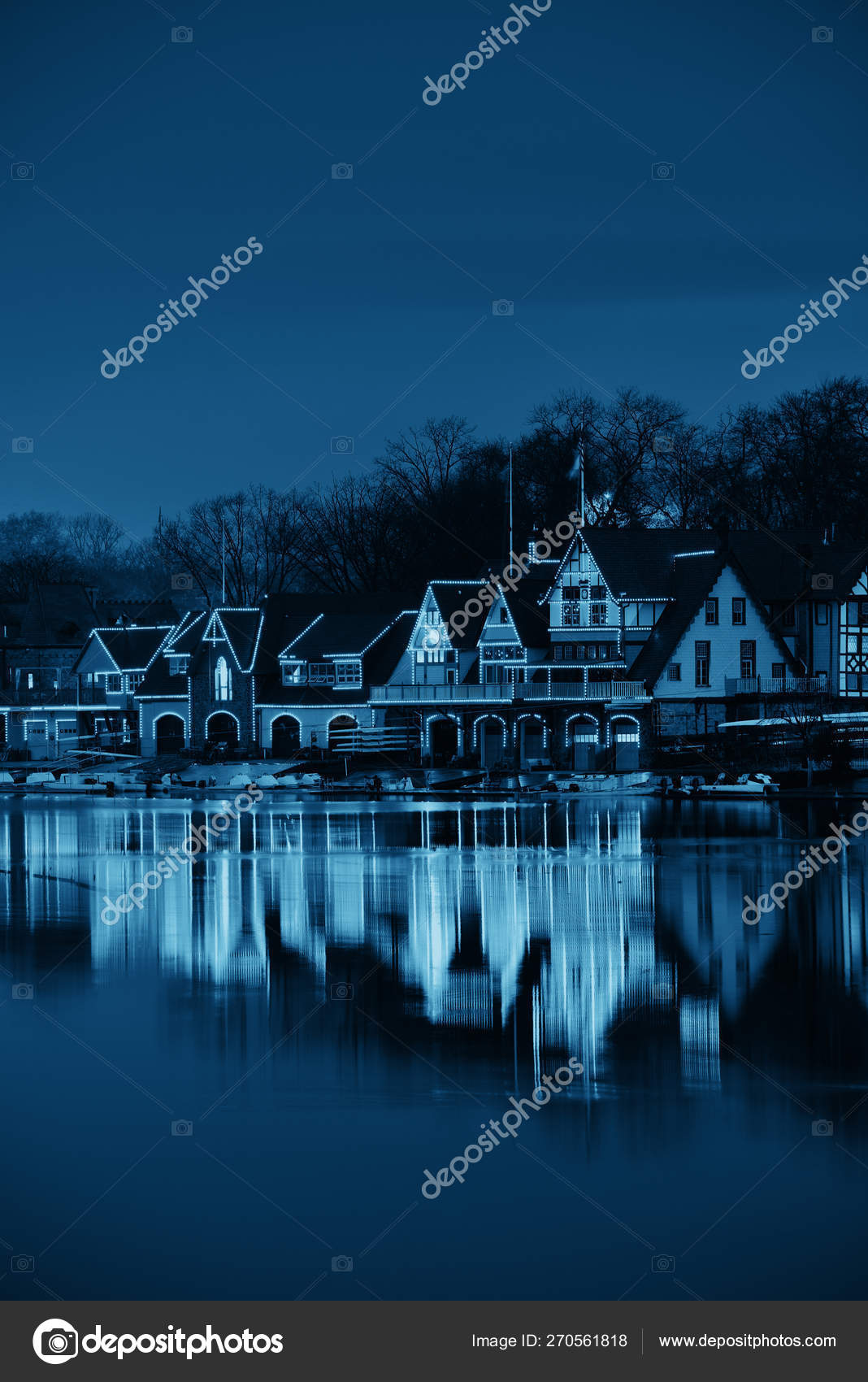 Boathouse Row Philadelphia Famous Historical Landmark ⬇ Stock Photo