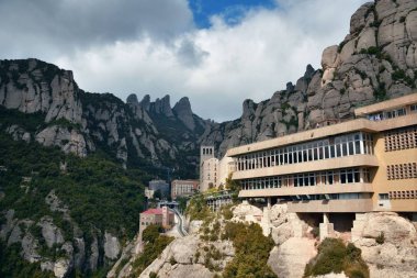 Barselona İspanya 'daki Santa Maria de Montserrat Manastırı. 
