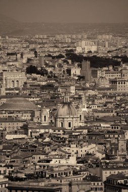 Roma şehir panoramik manzaralı St. Peters Bazilikası Vatikan üstünden. 