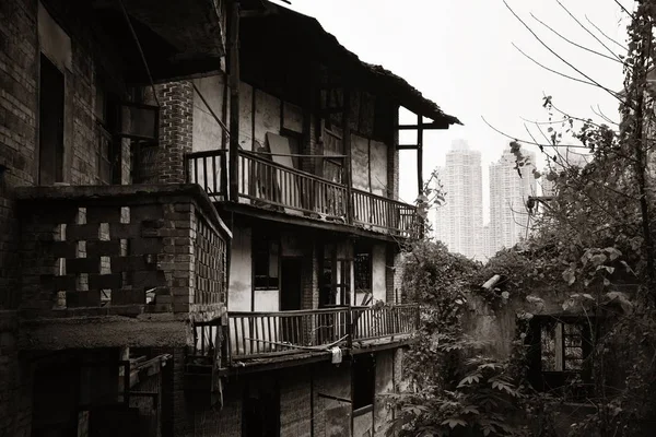 Zbliżenie Balkonu Xiahao Old Street Chongqing Chiny — Zdjęcie stockowe