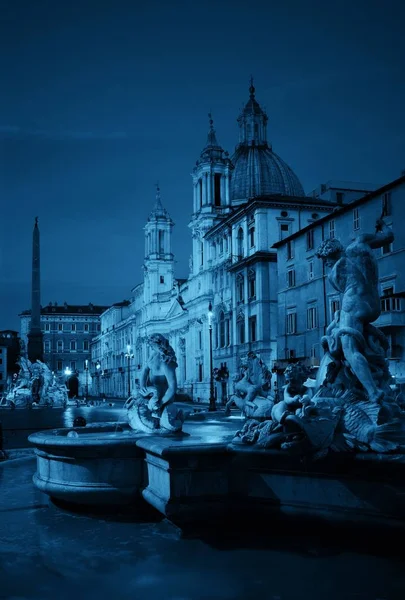 Πηγή Του Ποσειδώνα Στην Piazza Navona Της Ρώμης Ιταλία — Φωτογραφία Αρχείου