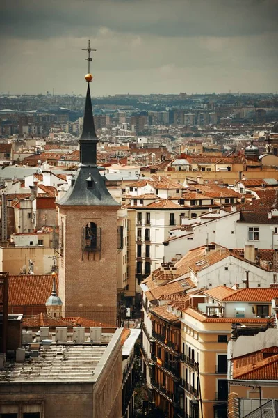 Madrid Střešní Pohled Panorama Města Španělsku — Stock fotografie