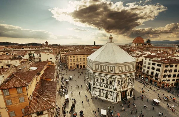Piazza Del Duomo Střešní Pohled Florencii Itálie — Stock fotografie