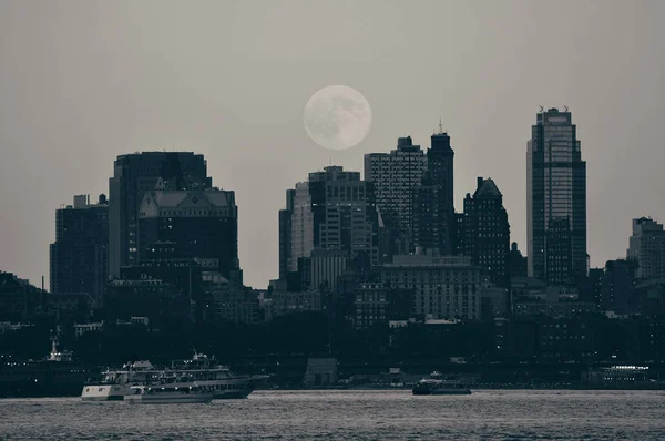 Super Hold Belvárosi Épületek Brooklynban — Stock Fotó