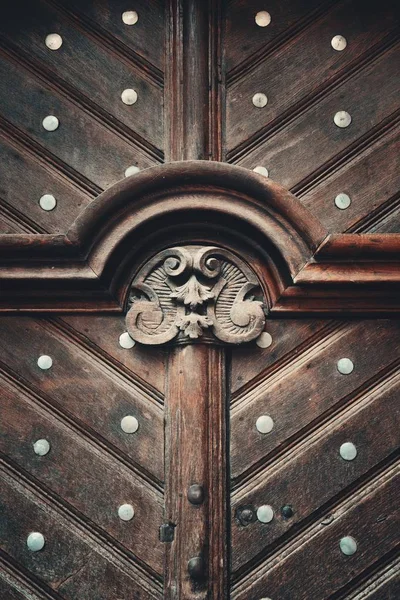 Wood Door Abstract Patterns Prague Czech Republic — Stock Photo, Image
