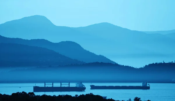 Abstraktní Silueta Pohoří Vancouveru Kanada — Stock fotografie