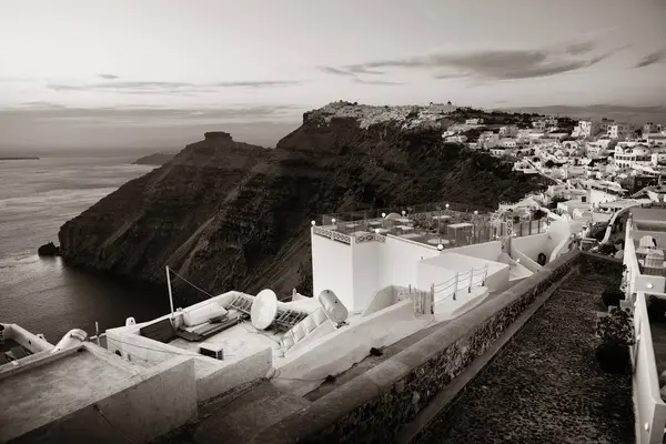 Santorini Panorama Budovami Řecku — Stock fotografie