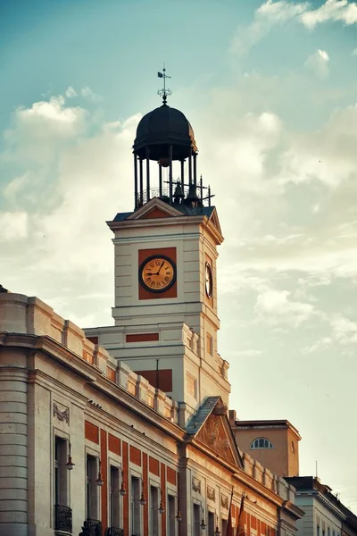 Spanya Nın Madrid Şehrinde Puerta Del Sol Daki Kraliyet Postanesi — Stok fotoğraf