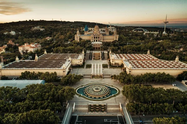 Ilmakuva Plaza Espanasta Barcelonassa Espanjassa — kuvapankkivalokuva