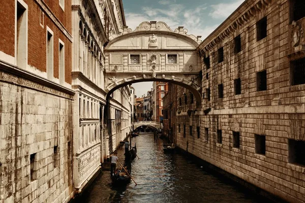 Pont Des Soupirs Comme Célèbre Point Repère Venise Italie — Photo