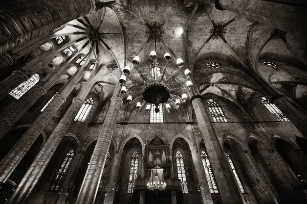 Barselona Spanya Santa Maria Del Mar Bazilikası — Stok fotoğraf
