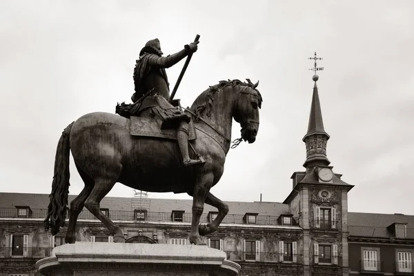 Plaza Mayor Historisches Gebäude Madrid Spanien — Stockfoto