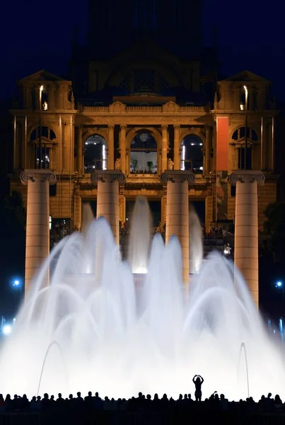 Spectacle Fontaine Magique Lieu Historique Placa Espanya Barcelone Espagne — Photo