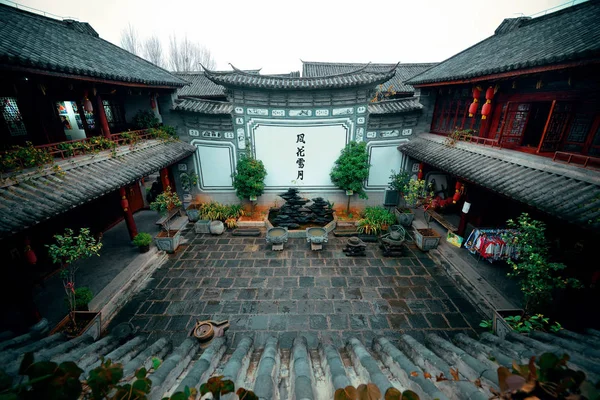 Local Bai Style Courtyard Dali Old Town Yunnan China — Stock Photo, Image
