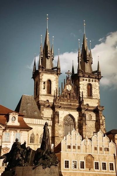 Eglise Notre Dame Avant Prague Skyline Vue Sur Toit République — Photo