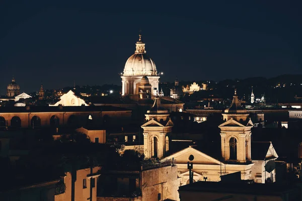 意大利罗马历史建筑巨像夜间特写 — 图库照片