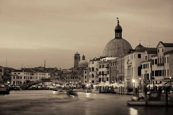 Veneza Vista Grande Canal Com Edifícios Históricos Itália — Fotografia de Stock