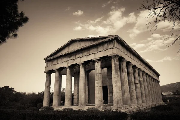 Temple Hephaestus Close Seup View Athens Greece — стоковое фото