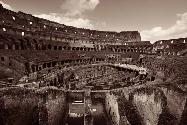 Dentro Vista Del Coliseo Hito Mundialmente Conocido Símbolo Roma Italia —  Fotos de Stock