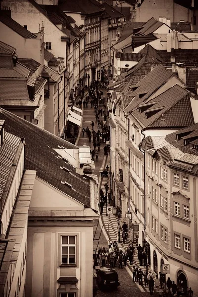 Vista Panorámica Del Horizonte Praga Con Edificios Históricos República Checa — Foto de Stock