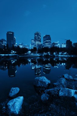 Gece Calgary Prensi Adası, Kanada.