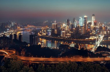 Chongqing kentsel mimari, gece