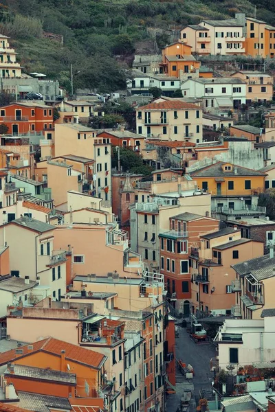 Riomaggiore street view údolí v Cinque Terre — Stock fotografie