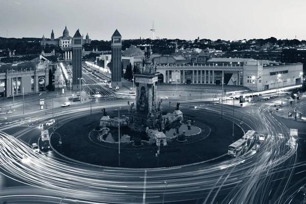 Placa espanya kreisel in barcelona — Stockfoto