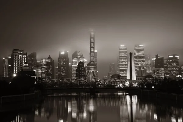 Shanghai città notte — Foto Stock