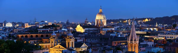 Ρώμη Δείτε νύχτα στον ορίζοντα — Φωτογραφία Αρχείου