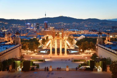 Placa Espanya Alacakaranlığı Barselona 'da