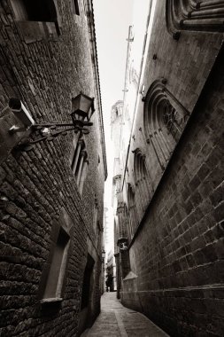 Barselona Gothic Mahallesi'nin eski binalar