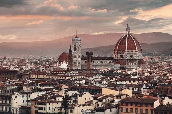 Coucher de soleil Cathédrale de Florence — Photo