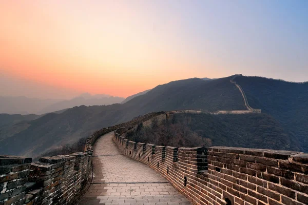 Çin Seddi günbatımı — Stok fotoğraf
