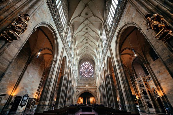 Interior view of St. Vitus Cathedral