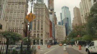 New York City Manhattan şehir merkezinde hiperlapse