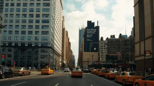 New York Usa Července 2019 Odbočte Osmé Avenue Ulice Centru — Stock video