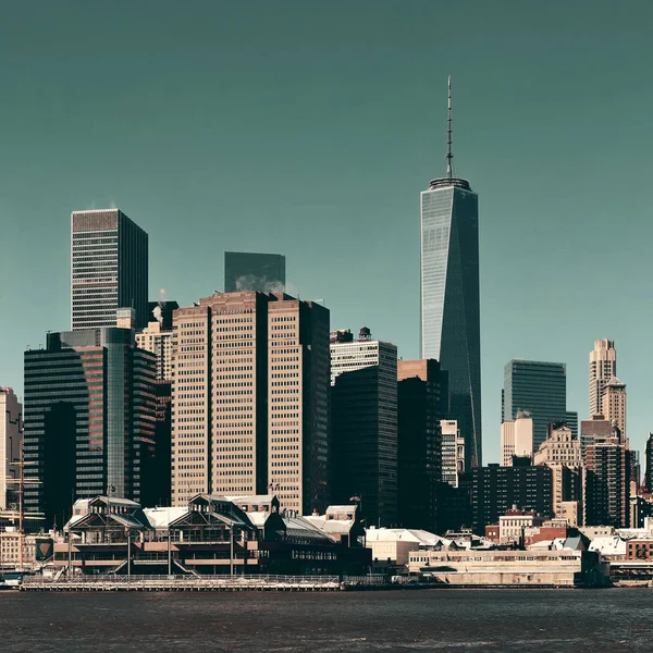 Skyline del centro di Manhattan — Foto Stock